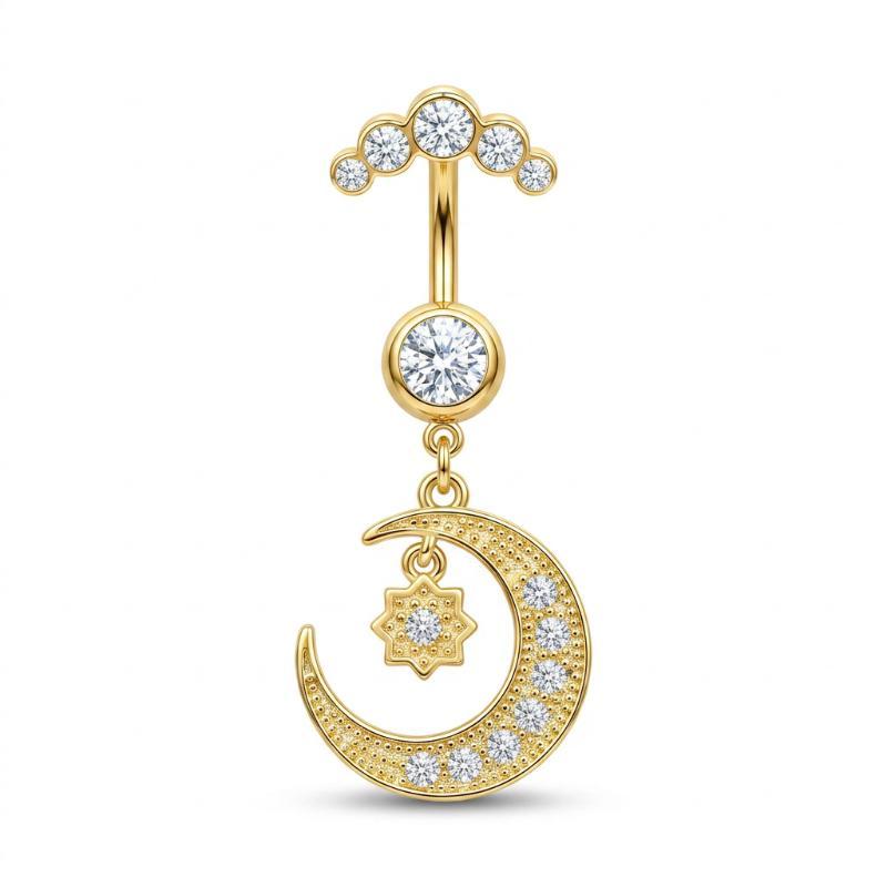 Body Jewelry Tunnels - 5 stuks mode strass navelringen hart