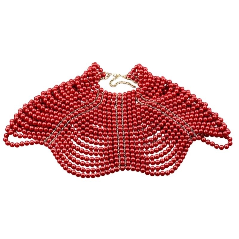Body Jewelry Women - 49MD Elegante Damessjaal Multi Layer Kralen