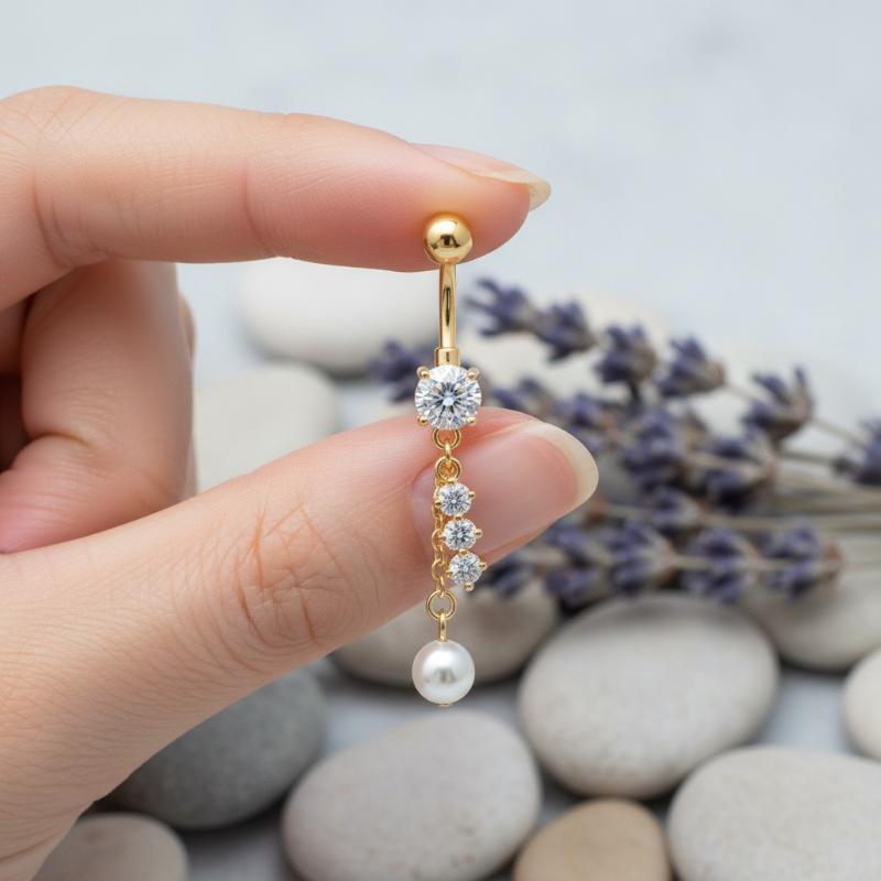 Body Jewelry Tunnels - Kristallen hanger navelring voor vrouwen, ster