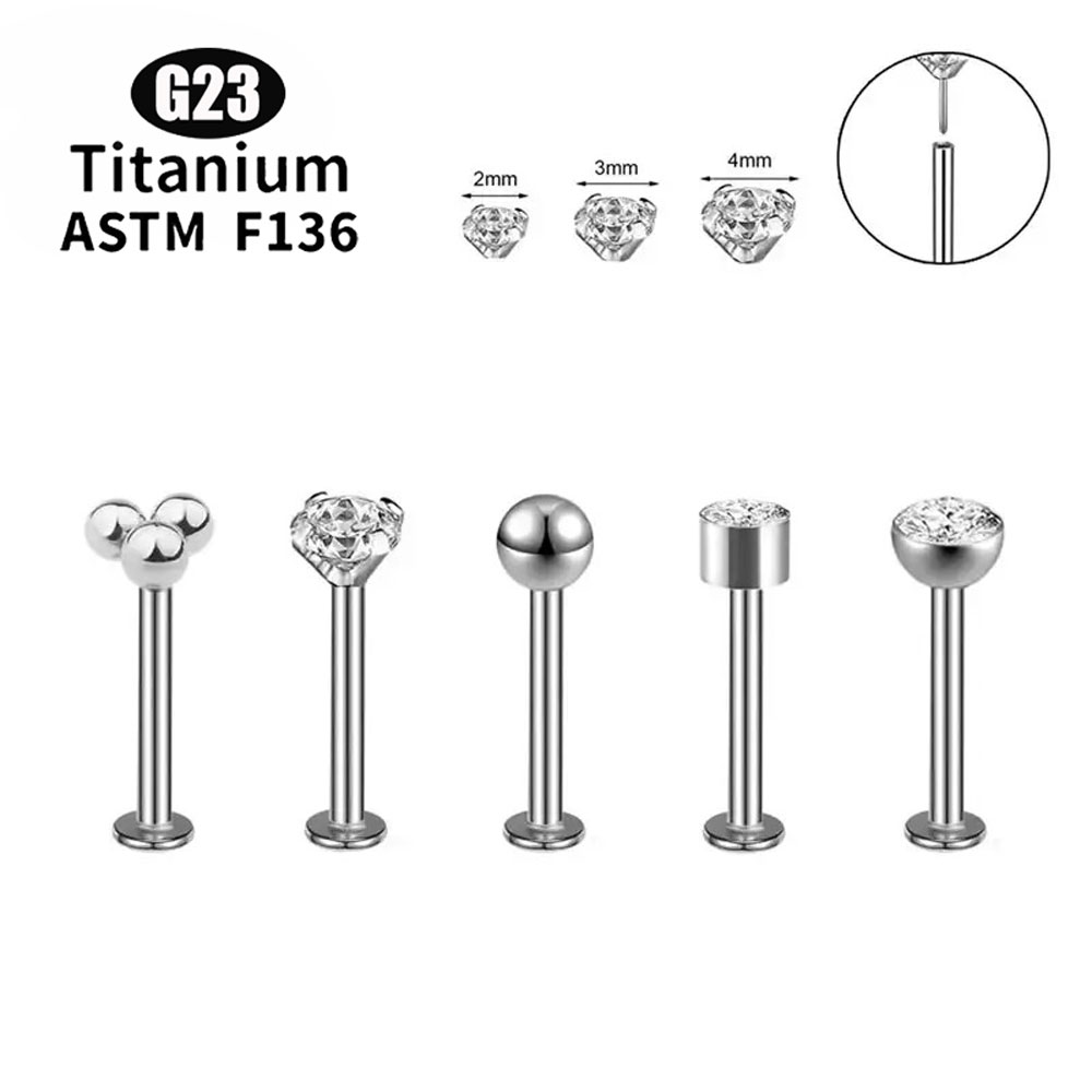Qualiti Body Jewelry - ASTM F136 Titanium Push Pin 5A