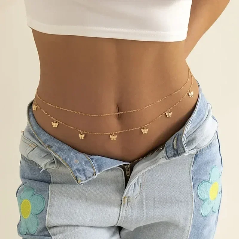 Body Jewelry Outfit - Nieuwe Charme Sexy Dubbellaags Vlinderketting voor