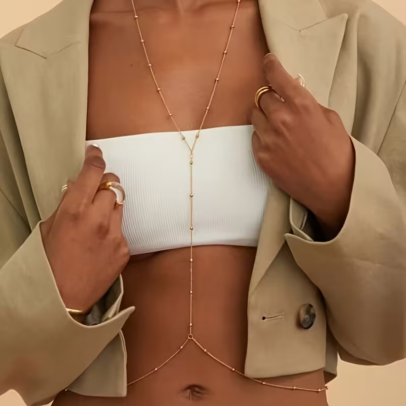 Body Jewelry Women - Mode Eenvoudige kralenketting Boheemse dameslichaamsketting Sexy