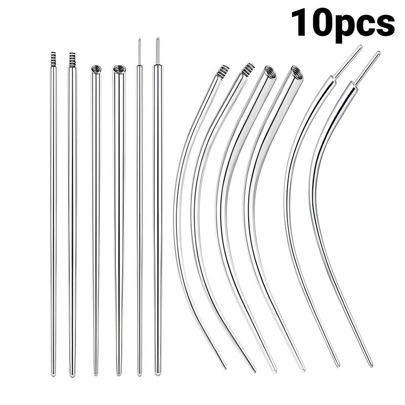 Body Jewelry Shop - 10 stuks hoogwaardige roestvrijstalen piercing-strektools, inbrengpen,