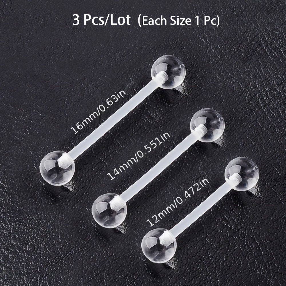 Body Jewelry In Store - 3 stks/set (elk maat 1 st)