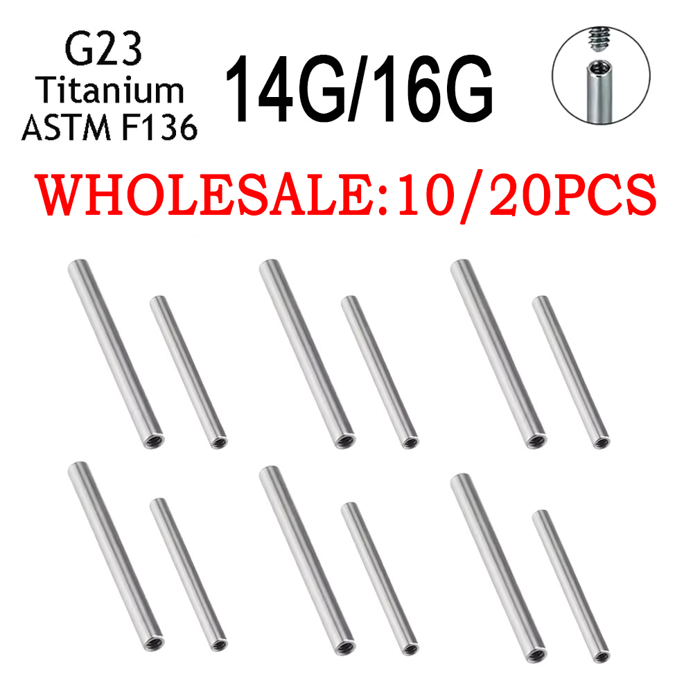 Body Jewelry In Bulk - 10 stks/partij ASTM F136 Titanium 14G
