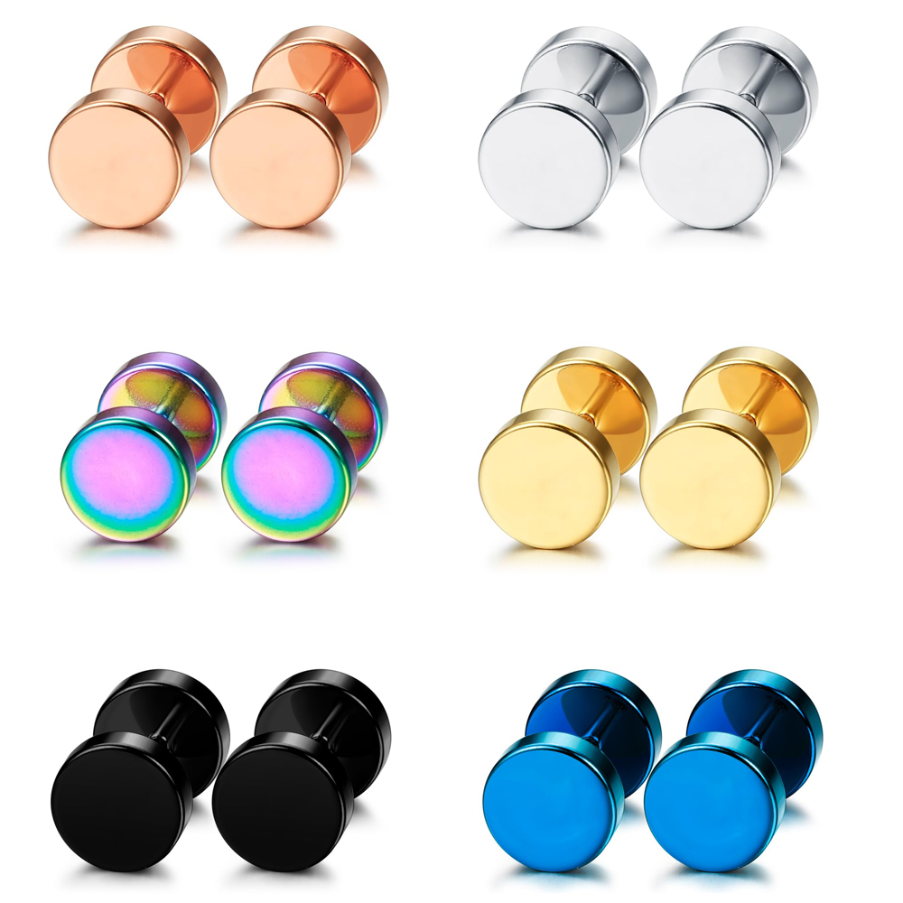 Body Jewelry Tunnels - 1 Paar/6 Paar Roestvrijstalen Oorknopjes Voor