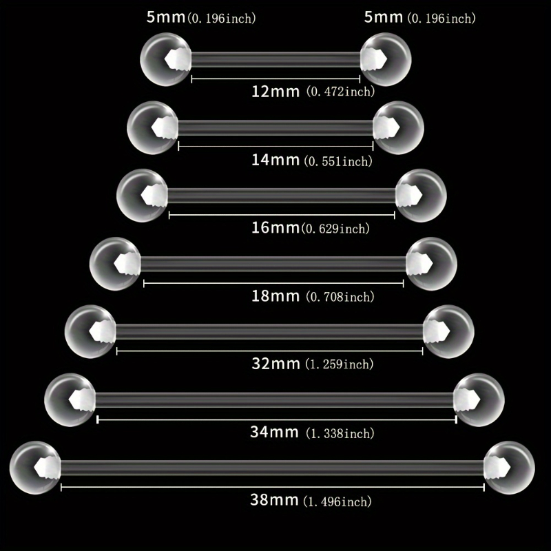 Body Jewelry In Store - JKC Winkel 10 stks Acryl Barbell