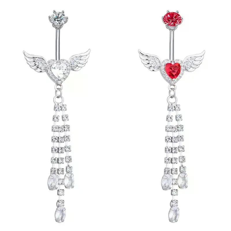 Wing Heart Belly Button Rings  - Body Jewelry Tunnels recensie en prijs