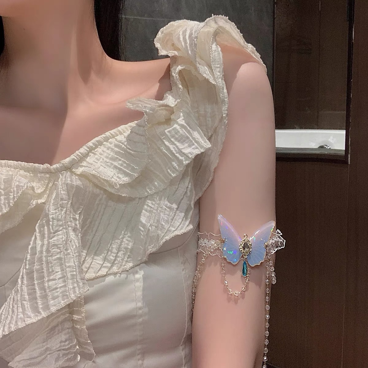 Modieuze vlinderpatroon elasti - Body Jewelry Outfit recensie en prijs