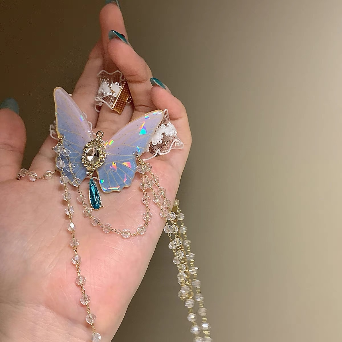 Modieuze vlinderpatroon elasti - Body Jewelry Outfit recensie en prijs