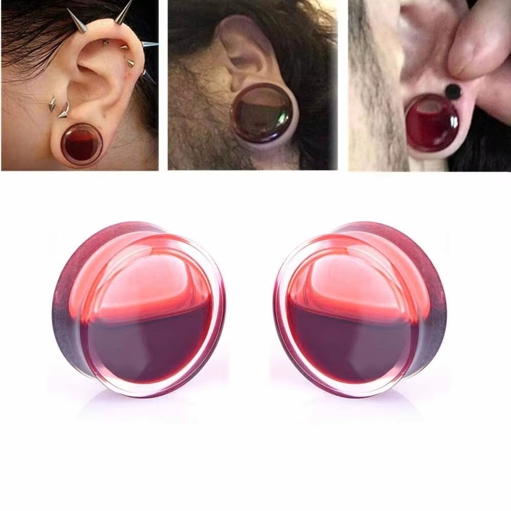 Dubbele zadel oorplug sieraden - Body Jewelry Tunnels recensie en prijs