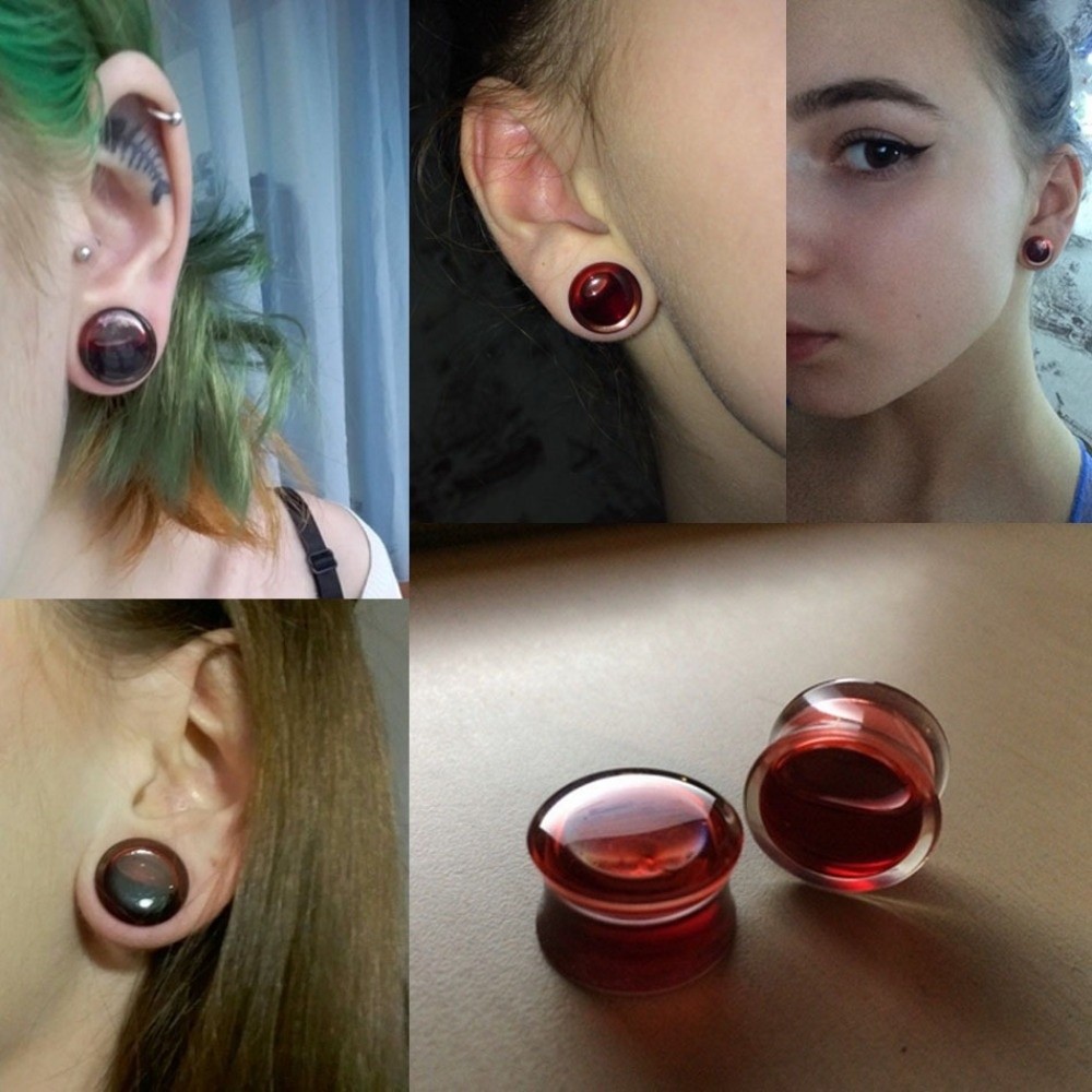 Dubbele zadel oorplug sieraden - Body Jewelry Tunnels recensie en prijs