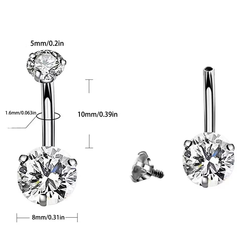 8 STKS Navelpiercing Kit - 14G - Body Jewelry In Bulk recensie en prijs
