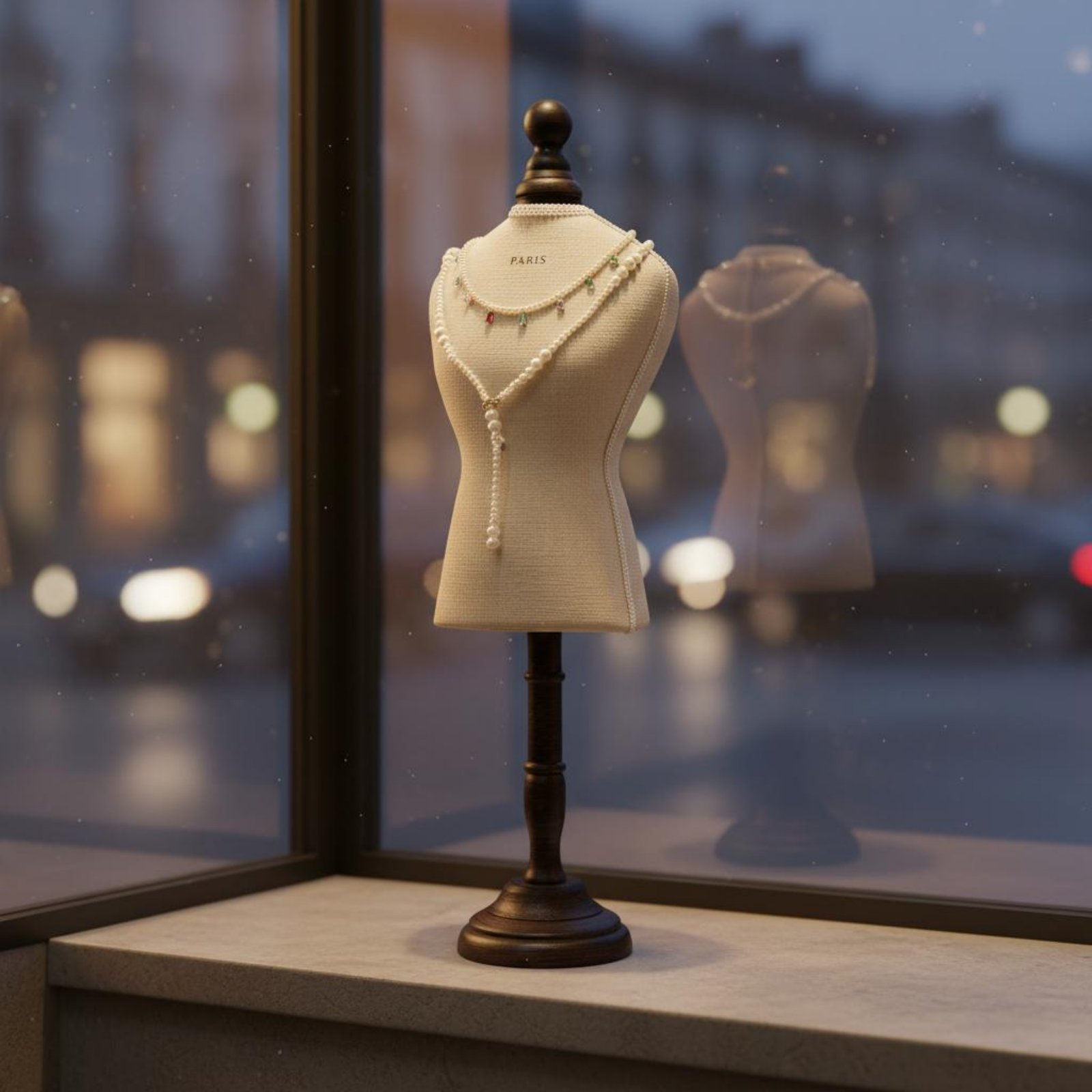 Houten halskettingdisplay met  - Body Jewelry Shop recensie en prijs
